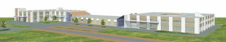Model of PIC’s headquarters in Lederhose - on the left is the new extension to the building which will increase the floor space available for production and offices by 5000m²