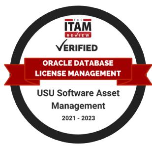 USU Certified for Oracle Database License Management by ITAM Review