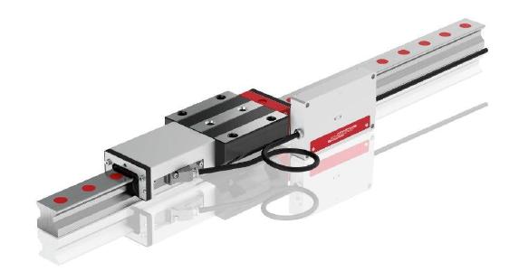 The integrated AMS distance measuring system from SCHNEEBERGER can be perfectly integrated into MONORAIL guideways – both roller guideways and ball guideways – and ensures exact travel distances with tolerances of ±5 µm/m