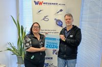 Leah Dockter, Technical Sales Manager of Wegener Welding and Detlef Hellwig, Expert Trainer of SKZ. (Photo: SKZ)