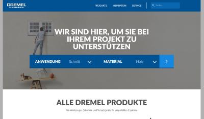 Startseite der deutschen Dremel Website