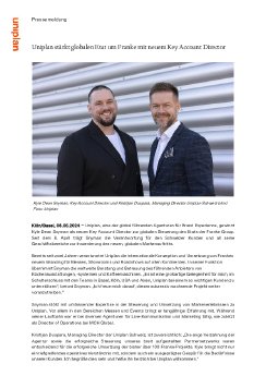 2024-05-06 Uniplan stärkt globalen Etat um Franke mit neuem Key Account Director.pdf
