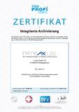 Die Urkunde des TÜV Hessen für die elektronische Archivierung steht auf den Seiten der PRAXIS Software AG zum Download bereit.