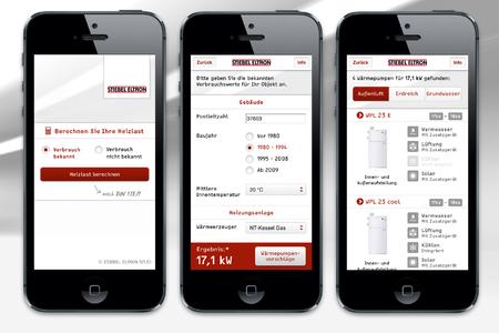 Mit der "HeizlastApp" von STIEBEL ELTRON lässt sich der für die Anlagendimensionierung und -auslegung wichtige Wert komfortabel in wenigen Schritten zuverlässig nach DIN EN 12831 Beiblatt 2 ermitteln. Vorschläge passender Wärmepumpen für das individuelle Vorhaben sind darüber hinaus verfügbar