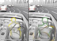 Die Funktion Active Emergency Belt Control strafft unmittelbar vor einem drohenden Unfall die Gurte und reduziert so die Schwere von möglichen Verletzungen um bis zu 15 Prozent