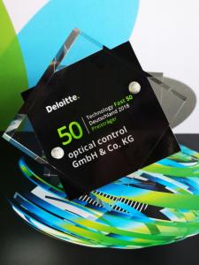 optical control gewinnt den Deloitte Fast Fifty Technology Award