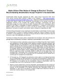 [PDF] Press Release: Alpha Lithium Files Notice of Change to Directors’ Circular Recommending Shareholders Accept Tecpetrol’s Increased Bid