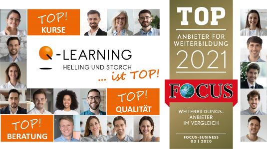 BILD | Q-LEARNING von FOCUS-BUSINESS als Top-Anbieter für Weiterbildung ausgezeichnet
