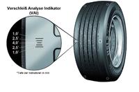 Das neue Continental VAI-System zeigt Fahrwerksfehlstellungen mittels Indikatoren an der Reifenoberfläche an