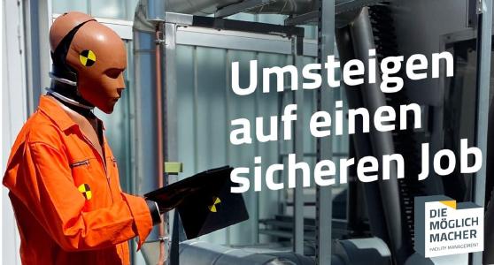 „Crashtest Dummy“ wirbt bei Technikern der Automobilbranche für Jobwechsel in das Facility Management
