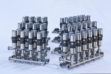 Kompakte, modular aufgebaute Ventilknoten mit allen erforderlichen Konformitätsbescheinigungen. (Quelle: Bürkert)