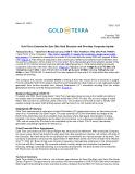 [PDF] Press Release: Gold Terra Extends the Sam Otto Gold Structure and Provides Corporate Update