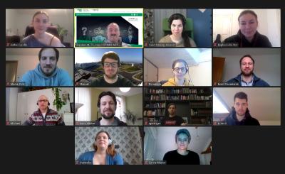 Studierendengruppe während des Online-Seminars