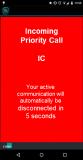 CONET UCRS Mobile Commander Exemplary Screen Call Override