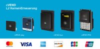 Alle Geräte aus der cVEND-Terminalfamilie bieten ab sofort die neusten Level 2-Kernel von Mastercard, VISA, American Express, Discover, JCB und Union Pay.