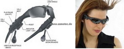 Sonnenbrille mit MP3-Player