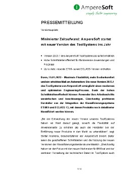 23-01-19 PM Minimierter Zeitaufwand - AmpereSoft startet mit neuer Version des ToolSystems ins J.pdf