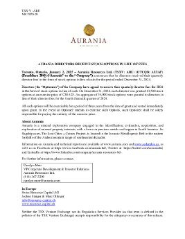 02012025_EN_ARU_Aurania Grants Options to Directors 2024.12.31.pdf