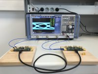 Oszilloskop mit Testaufbau