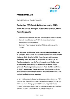 24-11-08 PM Deutscher PET-Getränkeflaschenmarkt 2023 - mehr Rezyklat, weniger Materialverbrauch,.pdf