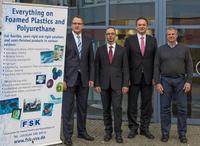 Die neu gewählten Sprecher der FG Schaumstoffverarbeiter im FSK: v.l.n.r.: Udo Storck (Masterfoam GmbH), Thomas Heinlein (ISL Schaumstoff-Technik GmbH) 2.v.l., Rüdiger Simon (Sitola GmbH & Co. KG), Martin Eigenherr (Wetropa GmbH & Co. KG)