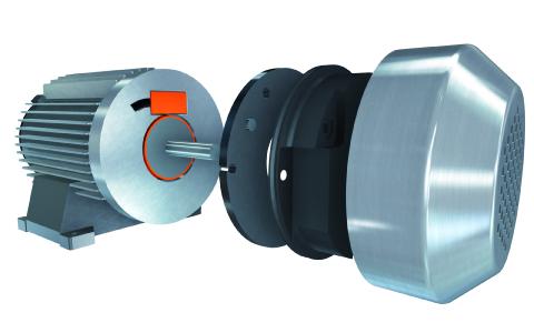 Einsparung von Platz und Kosten. Magnetisches Messsystem.
100 % in Asynchronmotor dank innovativer Abschirmtechnologie.
Kompaktes Motorendesign