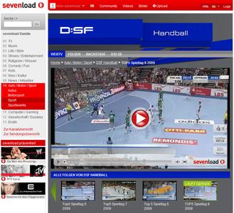DSF eröffnet Handball-Channel bei sevenload