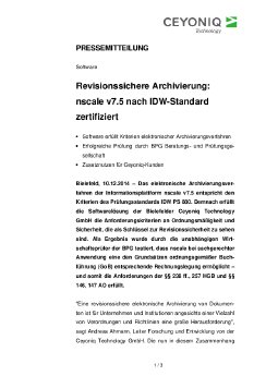 14-12-10 PM Revisionssichere Archivierung - nscale nach IDW-Standard zertifiziert.pdf