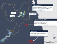 Abbildung 1: Lageplan von Glamorgan mit ersten Bohrzielen.[2], [3]