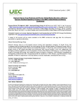 02032021_EN_UEC Chairman Spencer Abraham Presenting at the BMO Conference FINAL td[1].pdf