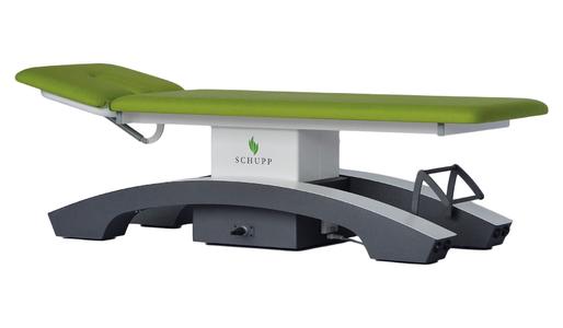 Schupp präsentiert mit Phoenix 2.0 eine neuartige Therapieliege in elegantem Design.