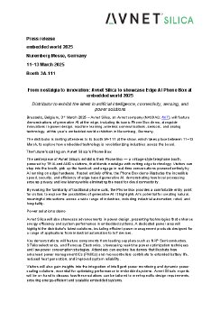 03-25 Embedded World Avnet Silica Overview.pdf