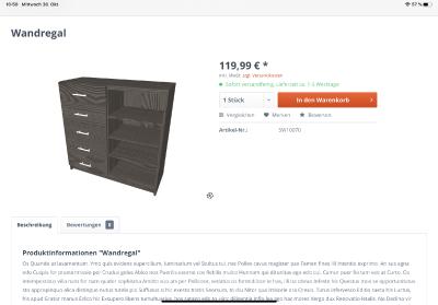 Beispiel 3D-Darstellung Sideboard