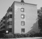 Die alte Fassade vor der energetischen Sanierung.