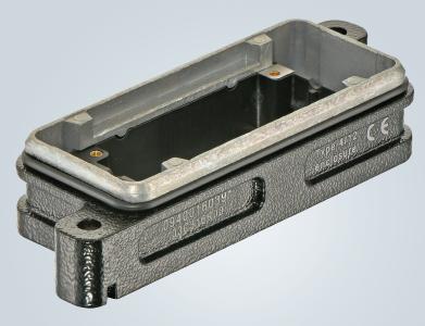 Han® HPR 16 B Anbaugehäuse, in das sich die Einsätze von hinten einrasten lassen