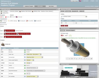 Mit dem Siemens PLM Software Academic Program haben Studenten weltweit kostenlosen Zugriff auf Millionen von Teilen im 2D & 3D CAD Format aus über 400 Katalogen namhafter Hersteller