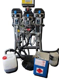 Airless high-performance-conveying-system for 2-K-systems