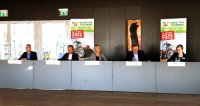 Podium der Pressekonferenz zur Messe Grüne Tage Thüringen 2022 (c)Messe Erfurt GmbH