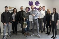 V.l.n.r.: Güven Kapici, Yvonne Hofmann, CFO Gamma DACH Jörg Böckel, Angelika Weiß, CEO Gamma DACH Achim Hager, Stephan Rödel, Geschäftsführer Andreas Hampel, Chris Bradford (People Team UK), Gloria Schuch (People Team)