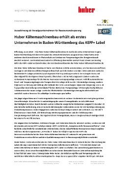 Huber PR205 - Huber erhält KEFF+ Label (DE).pdf