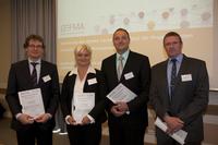 Die Gewinner der GEFMA-Förderpreise 2012 – v. l.: Peter Ziesche, Carina Reiß, Hansjürgen Siemen und Joachim Binner / Foto: Berno Buff