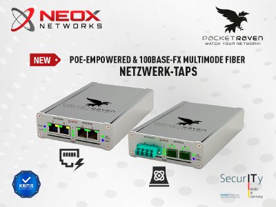 Neue Netzwerk-TAPs mit PoE-Empowered und 100Base-FX Multimode Fiber erhältlich