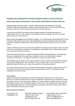 Cognitec Face Recognition System Supports Macau Casino Security .pdf