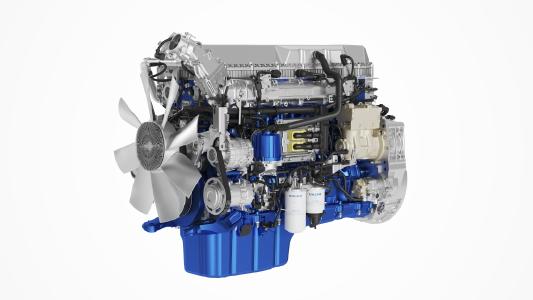 Der weiterentwickelte D11-Motor von Volvo Trucks erfüllt die neue Stufe D der Abgasnorm Euro 6 und enthält eine Reihe von Verbesserungen, um die Einsparung von Kraftstoffkosten zu ermöglichen.