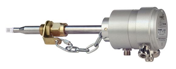 A ceramic chamber head in aerodynamic design protects the sensor element, which is also made of high-temperature resistant ceramic substrate