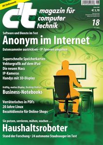Titelbild der aktuellen c't-Ausgabe 18/2011