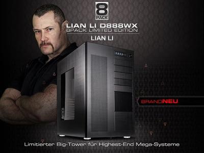 Exklusiv bei Caseking! Der riesige Alu-Full-Tower D888WX von Lian Li in der limitierten 8Pack Edition