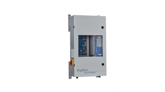 With the new FrigoPack BLU kompakt plug-and-play standard switch cabinet, up to two compressors can be operated efficiently with a maximum refrigerating capacity of 50 kW