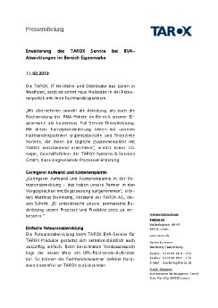 Erweiterung des TAROX Service bei BVA-Abwicklungen im Bereich Eigenmarke.pdf