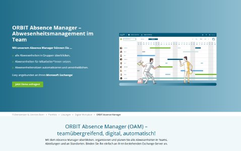 Abwesenheiten im Team übersichtlich verwaltet mit dem OAM.